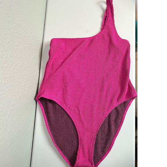 Good American Swim Always Fits One-Shoulder One-Piece Swimsuit NEW - Picture 2 of 6